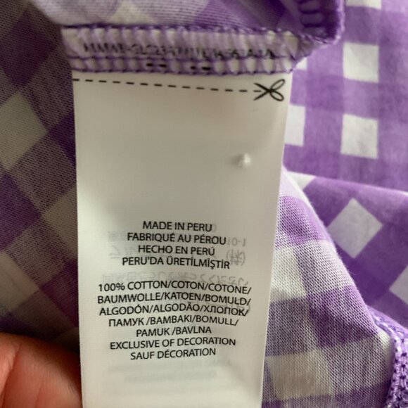 Polo Golf Ralph Lauren Tailored Fit Shirt Purple Gingham Quarter Button Tank Top - Picture 7 of 12